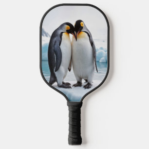 Pinguin Couple auf einem Eisberg Pickleball Schläger