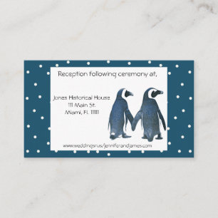 Pinguin Couple Wedding-Karten Begleitkarte