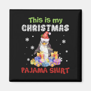 Pinguin das ist mein Weihnachts-Pajama-Shirt Magnet