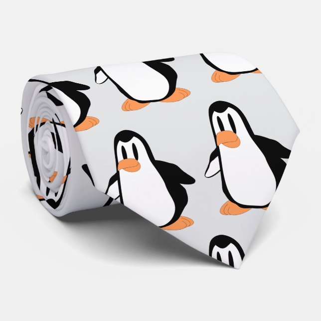 Pinguin-Design Krawatte (Gerollt)