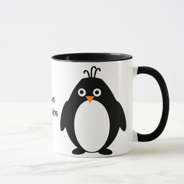 Pinguin Design Personalisiert Tasse (Rechts)