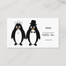 Pinguin Design Wedding Place Einstellkarte Platzkarte
