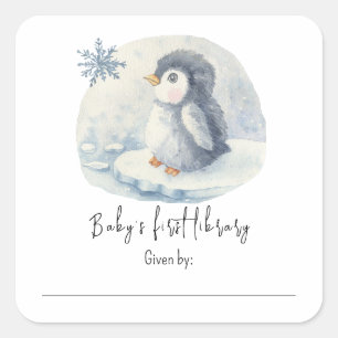 Pinguin - Die erste Bibliothek des Babys Quadratischer Aufkleber
