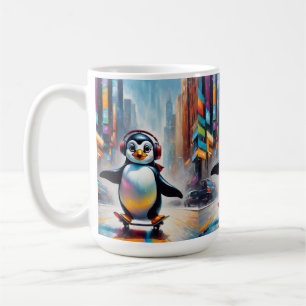 Pinguin Digital Art Malerei Cool Kaffeetasse