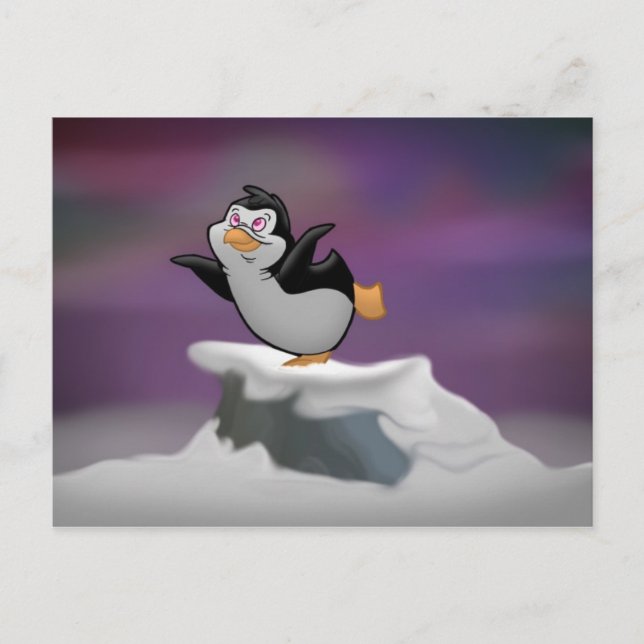 Pinguin Dreaming Postcard Postkarte (Vorderseite)