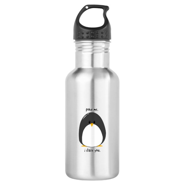Pinguin Edelstahlflasche (Vorderseite)
