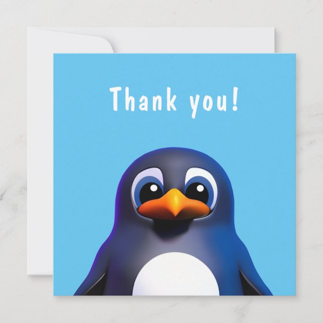 Pinguin Einladung (Vorderseite)