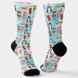 Pinguin-Eiscreme-Süßigkeiten Socken