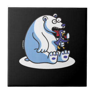Pinguin-Eiscreme-Tier Lover Fliese