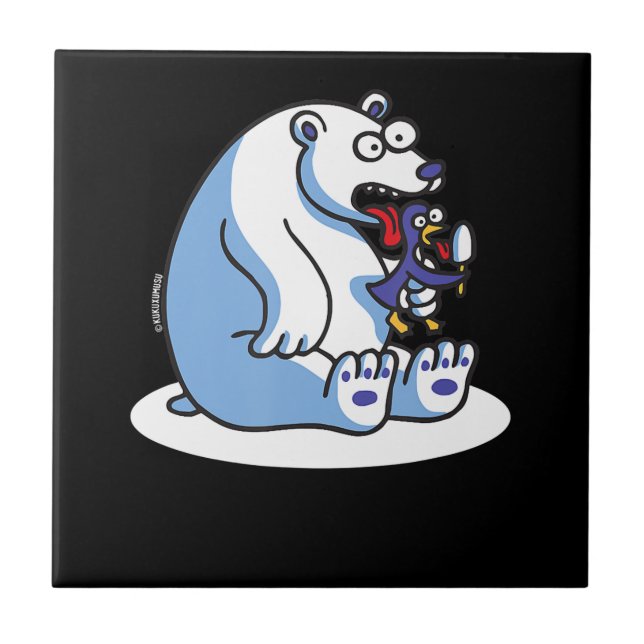 Pinguin-Eiscreme-Tier Lover Fliese (Vorderseite)