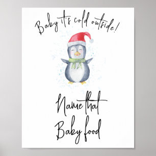 Pinguin - Errate den Babynahrung Poster