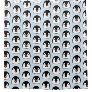 Pinguin Face Duschvorhang