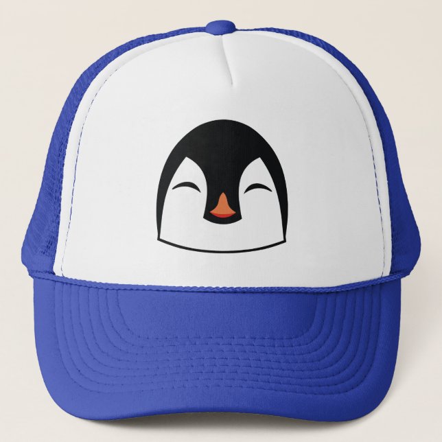 Pinguin Face Truckerkappe (Vorderseite)