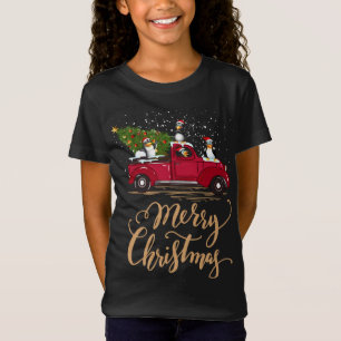 Pinguin Fahren Weihnachtsbaum Red Truck Pinguin C T-Shirt