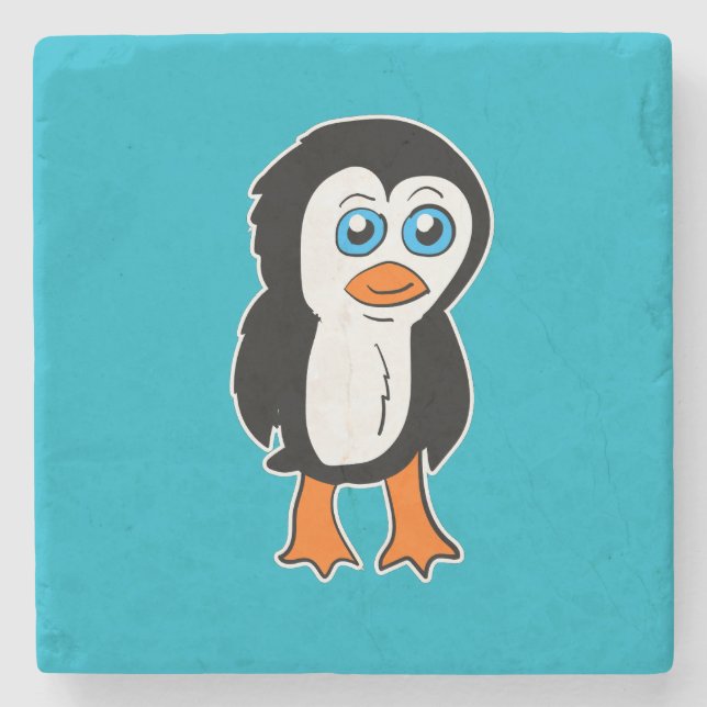 Pinguin-Figur Steinuntersetzer (Vorderseite)