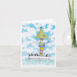 Pinguin Filled Christmas Card Karte