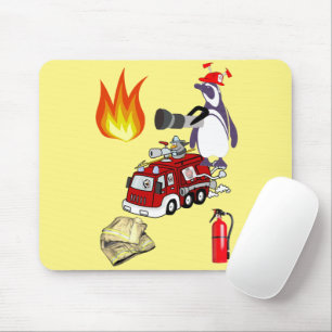 Pinguin Fireman Mouse Pad! Mousepad