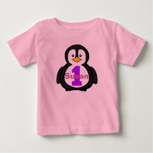 Pinguin First Birthday Girl Shirt