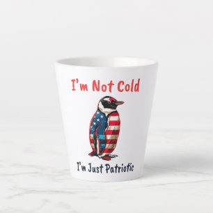 Pinguin Flag America Milchtasse