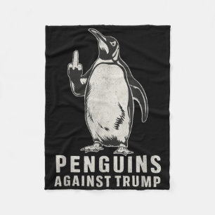 Pinguin Flippers Hoch Mittelfinger Pinguine gegen Fleecedecke