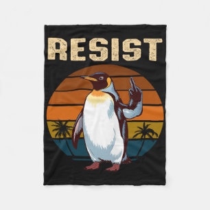 Pinguin Flippers Up widersteht lustigen Pinguinen  Fleecedecke