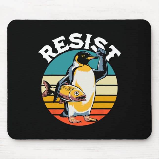 Pinguin Flippers Up widersteht lustigen Pinguinen  Mousepad (Vorne)