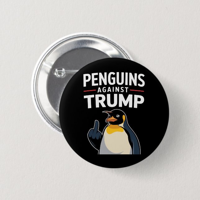 Pinguin Flippert auf widerspenstige Pinguine gegen Button (Vorne & Hinten)