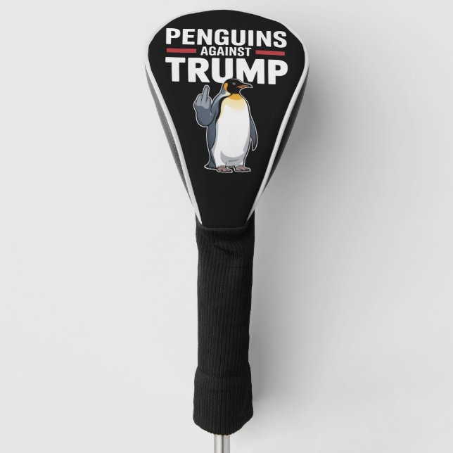 Pinguin Flippert auf widerspenstige Pinguine gegen Golf Headcover (Vorderseite)