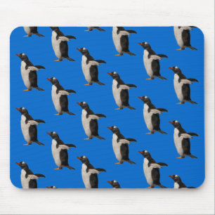 Pinguin-Frenzy-Mauspad (Blau) Mousepad