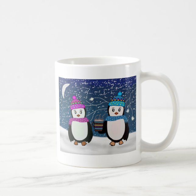 Pinguin-Freunde Kaffeetasse (Rechts)