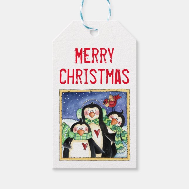 Pinguin Friends Geschenkanhänger (Vorderseite)