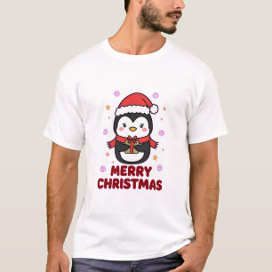 Pinguin Frohe Weihnachten Süß Winter T-Shirt
