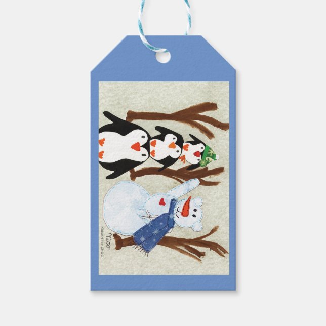 Pinguin Fun - Kinder Kunst für das CHOC Geschenkanhänger (Vorderseite)
