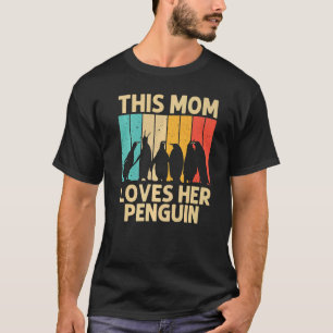 Pinguin für Mama Mama Penguins Bird Animal Retro T-Shirt