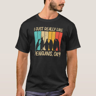 Pinguin für Männer Frauen Pinguine Bird Animal Ret T-Shirt