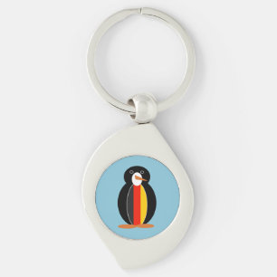 Pinguin gekleidet in der Regenbogenflagge des Gay  Schlüsselanhänger