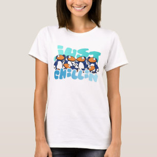 Pinguin gerade Chillin Damen-Trägershirt T-Shirt