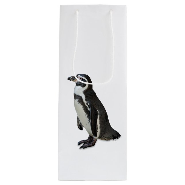 Pinguin Geschenktüte Für Weinflaschen (Vorderseite)