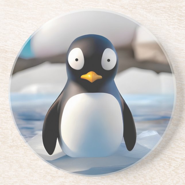 Pinguin Getränkeuntersetzer (Vorne)