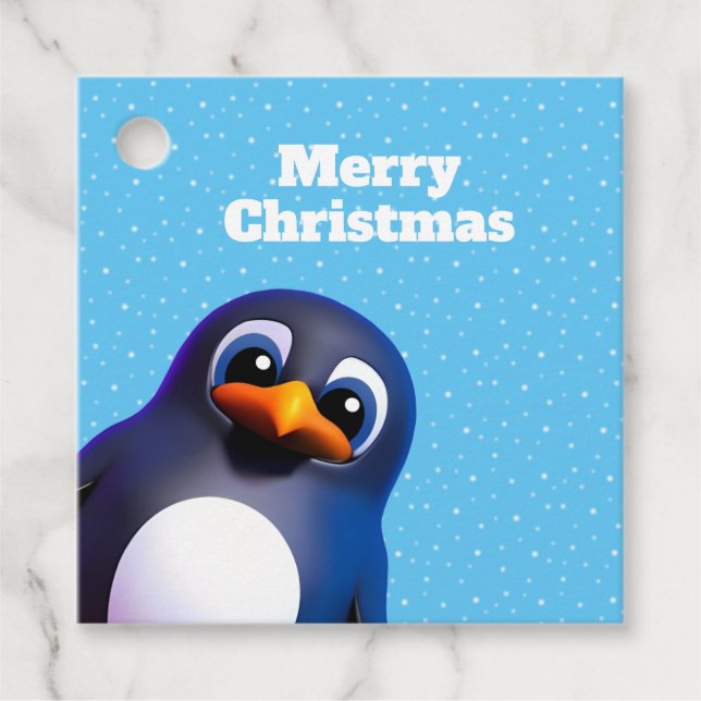 Pinguin-Gift-Tags Geschenkanhänger (Vorderseite)