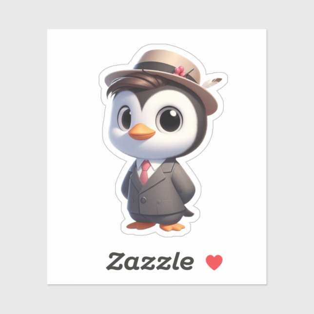 Pinguin, Großbospenguin Aufkleber (Blatt)