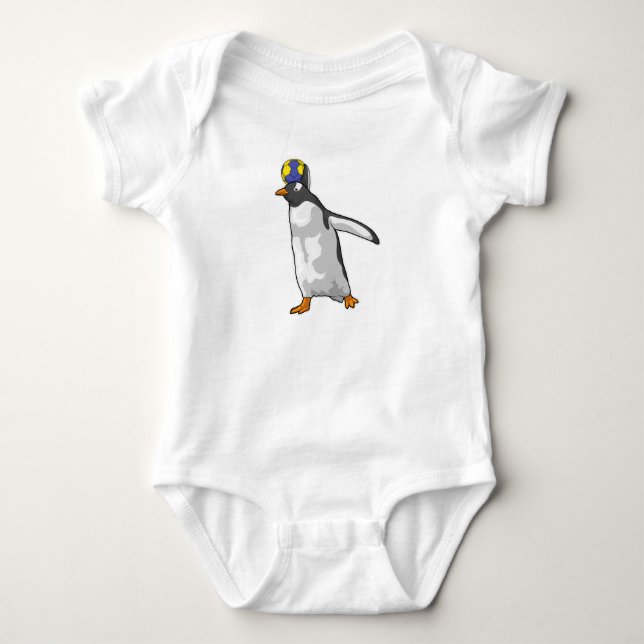 Pinguin Handball Handball Handball Baby Strampler (Vorderseite)