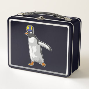 Pinguin Handball Handball Handball Metall Brotdose