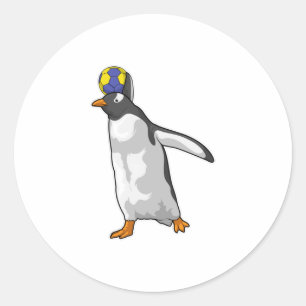 Pinguin Handball Handball Handball Runder Aufkleber
