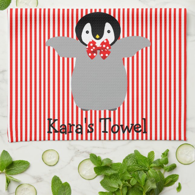 Pinguin Handtuch (Gefaltet)