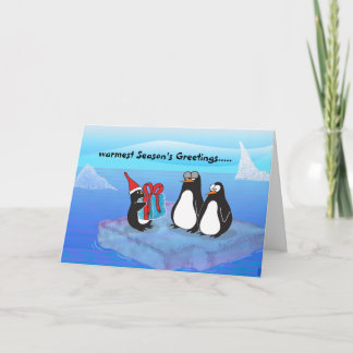 Pinguin, herzlichste Grüße der Saison..... Feiertagskarte