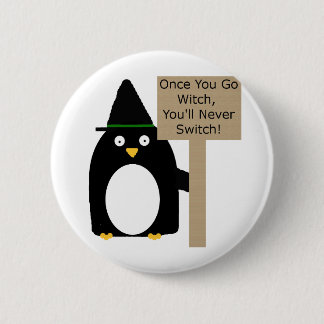 Pinguin-Hexe Button