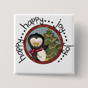 Pinguin Holiday T - Shirt und Geschenke Button