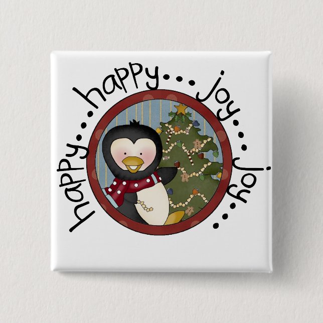 Pinguin Holiday T - Shirt und Geschenke Button (Vorderseite)