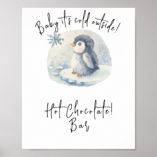 Pinguin - Hot-Schokolade-Bar Poster (Vorne)